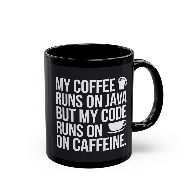 Java Code Caffeine Mug, Funny Programmer Gift image 2