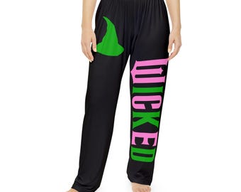 Wicked Glinda & Elphaba Pajama Pants: Silky Polyester Lounge Wear