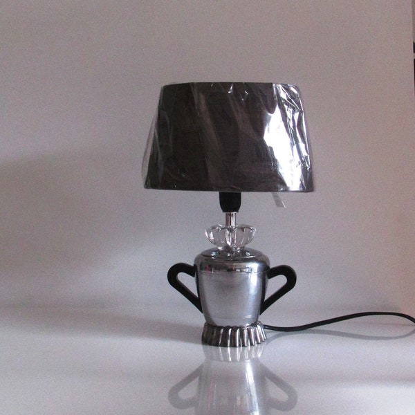 lampe  upcycling ustensiles cuisine sucrier vintage