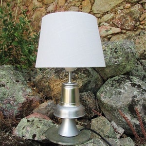 Lampe objet détourné thème cuisine vintage alu pièce unique upcycling français image 2