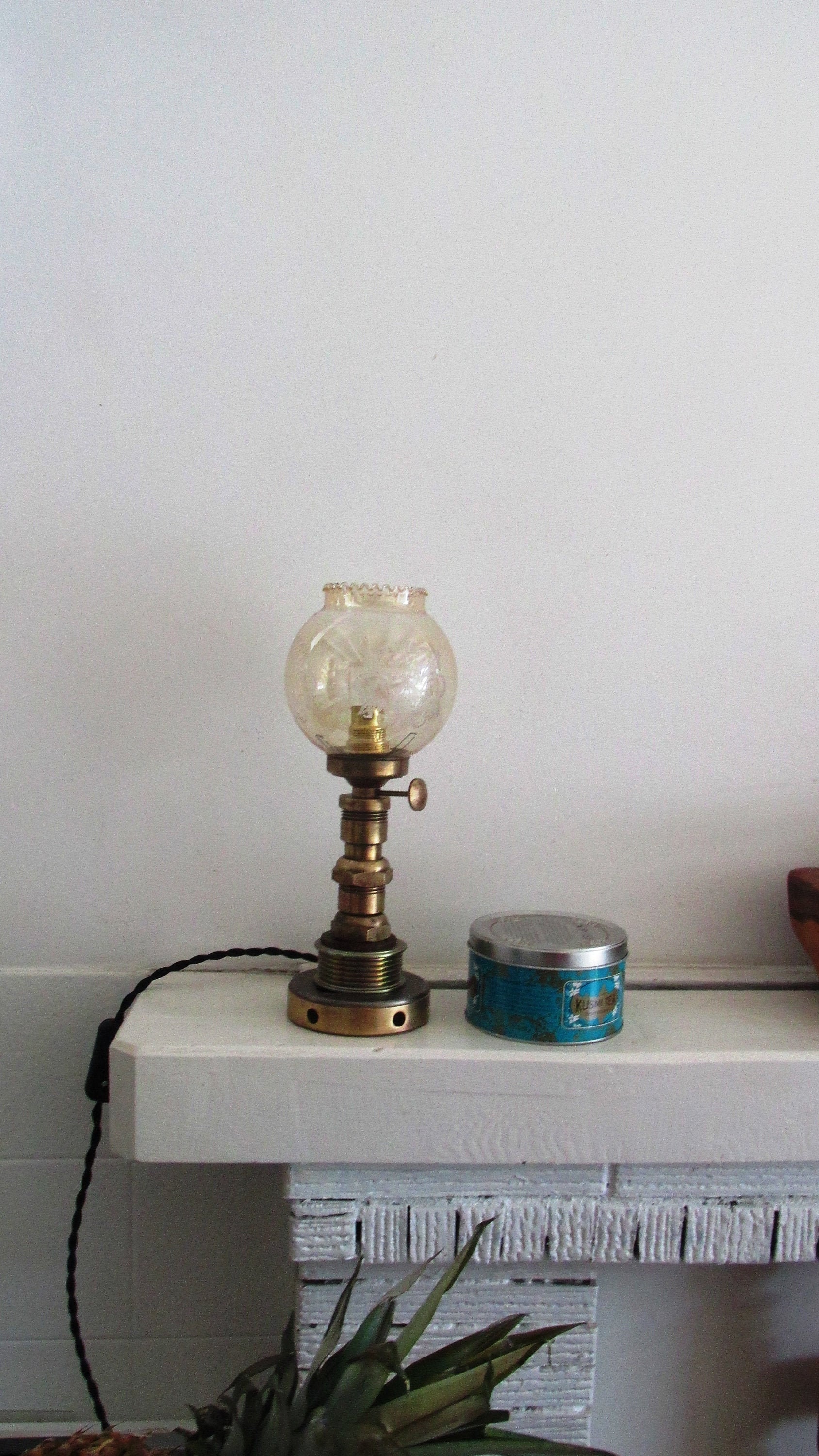 Lampe Steampuk Upcycling Plombier 2