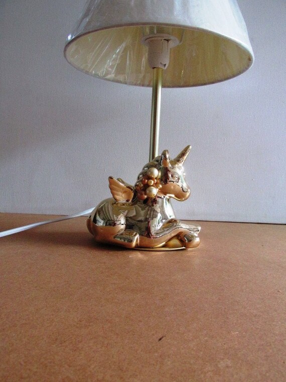 Golden Unicorn Lamp Etsy Australia