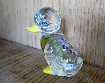 Decorative Chinese Reverse Handpainted Glass Egg-Donald Duck Design