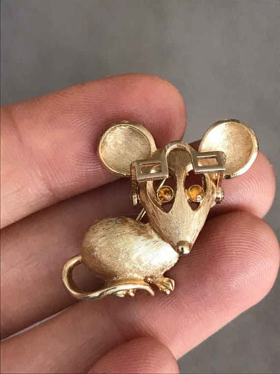 Vintage pair mouse with - Gem display picture 3