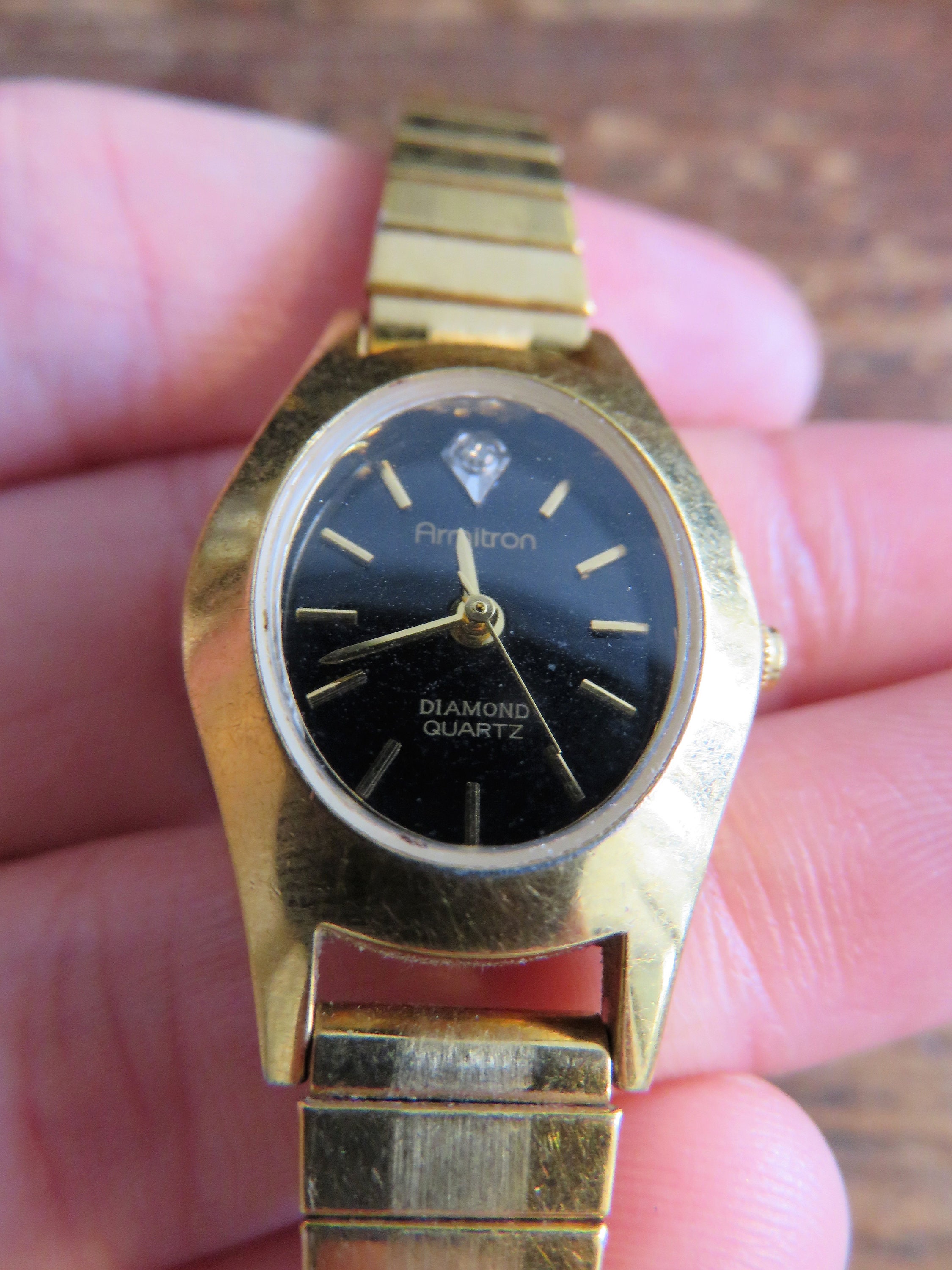 Vintage Not in Working Condition Armitron Diamond Quartz Ladies
