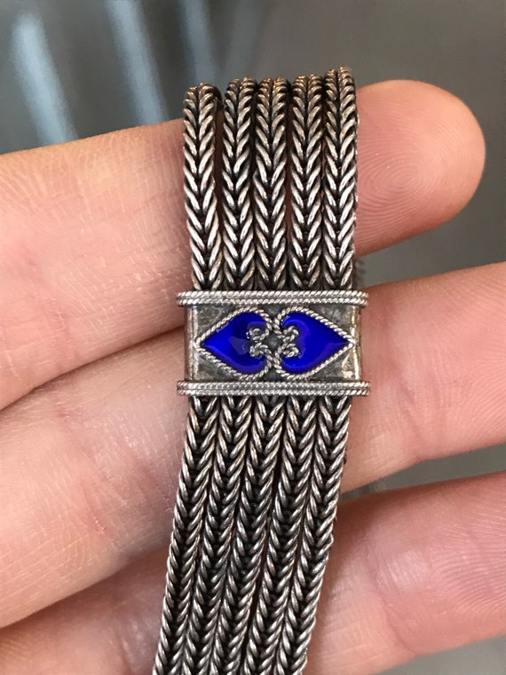 Vintage Sterling Thailand Bracelet with Multiple … - image 7