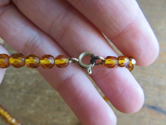 Pretty Vintage Burnt Orange, Amber and Gold toned… - image 6