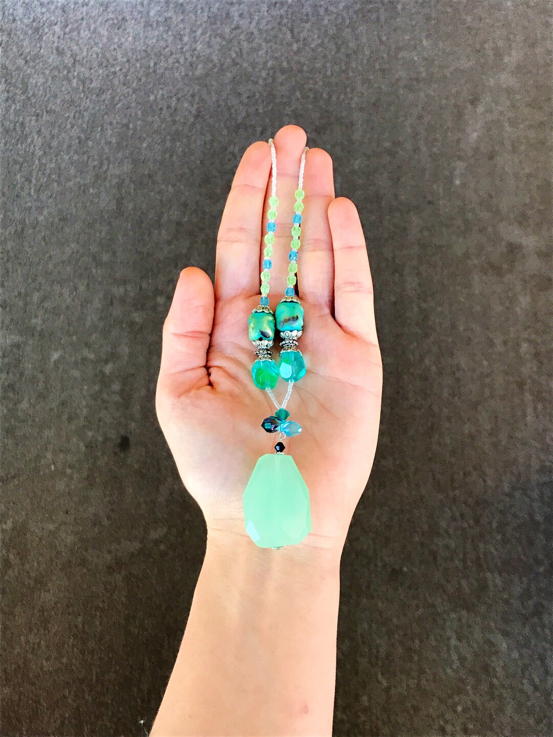 ブレスレット LESS IS MORE blue beads necklace il_fullxfull.1237335919_copt.jpg