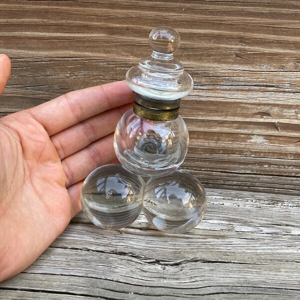 Old Glass Inkwell - Etsy