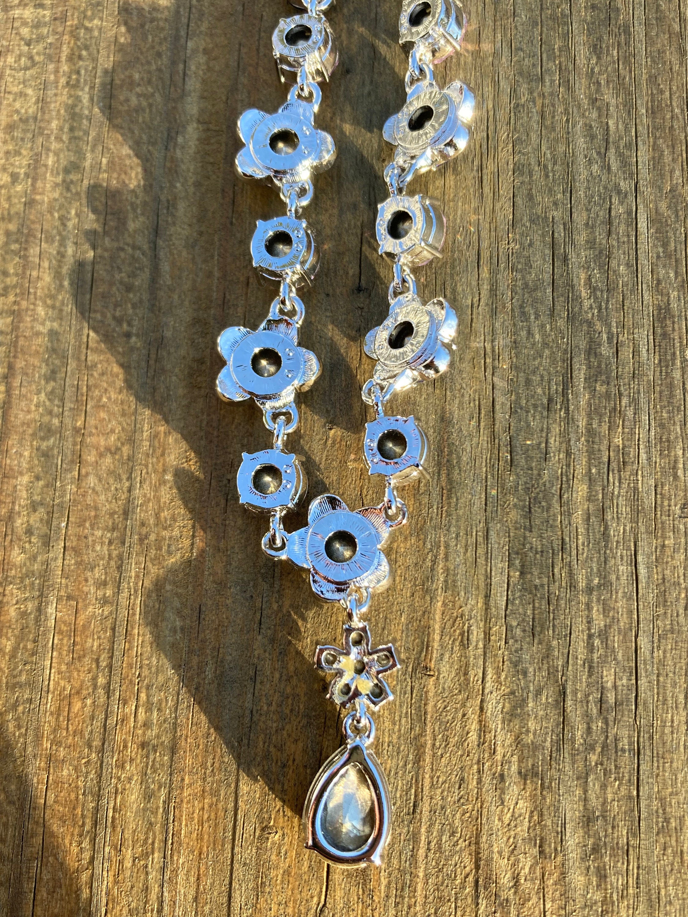 Oliver Weber Necklace and Bracelet Pair With Dark and Light