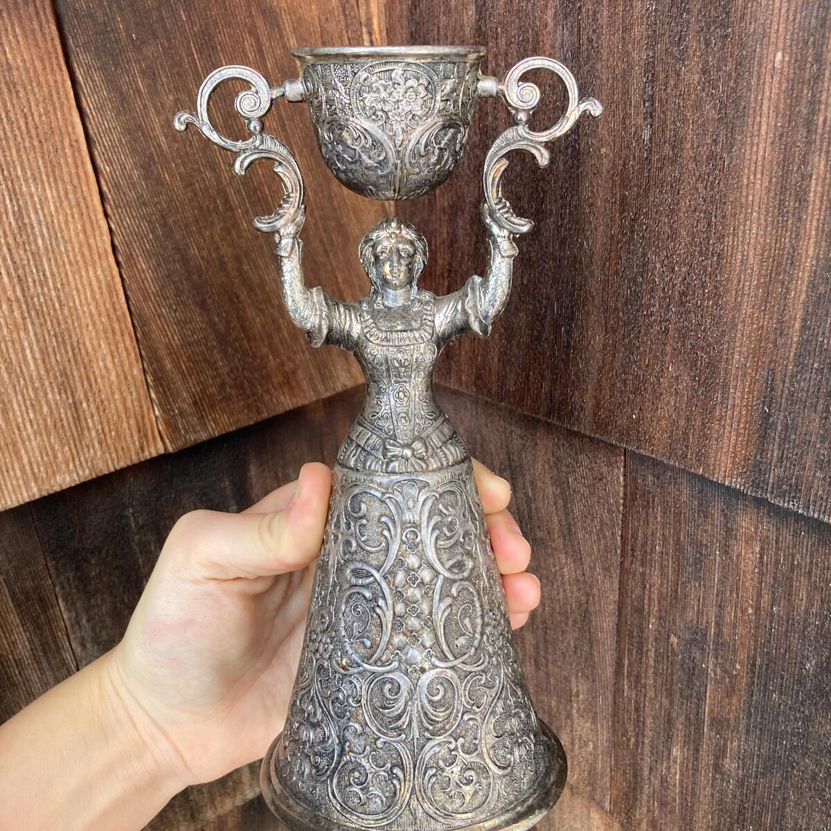 Vintage Silverplate Warwick Wedding Cup, Double Toasting Cup, Folklore History #4451 - Etsy