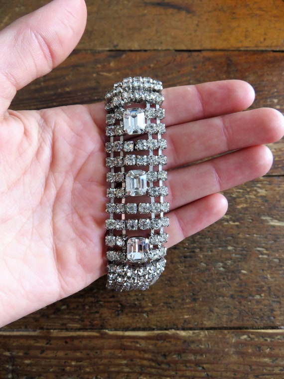 Thick rhinestone deals bracelet