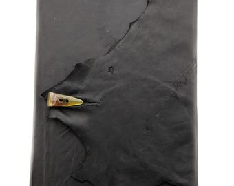 Large Handmade Black and Red Leather Sketchbook