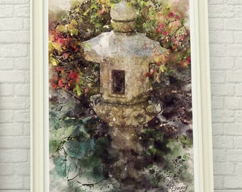 Watercolor Garden - Digital Art