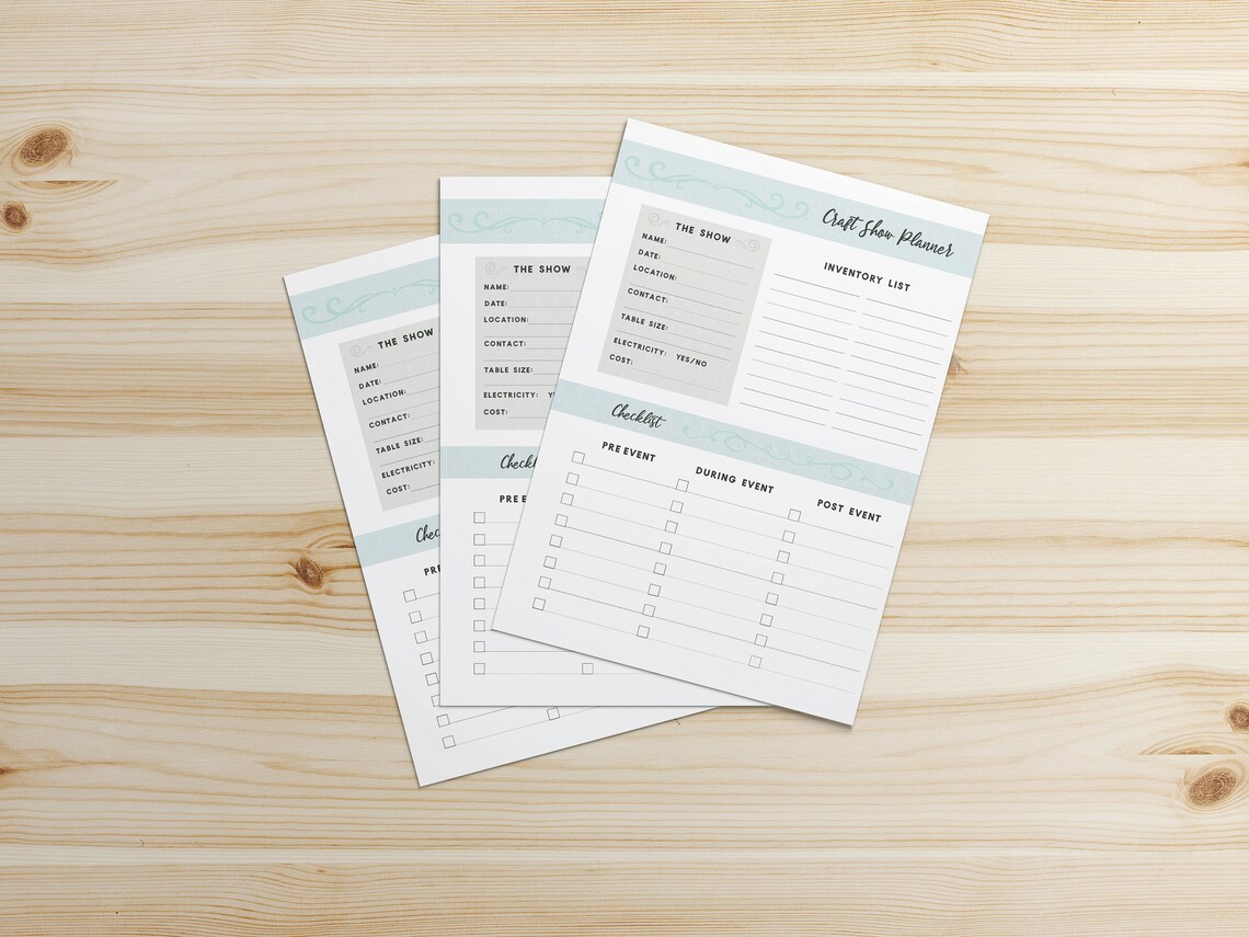 Craft Show/Craft Fair Planner Etsy