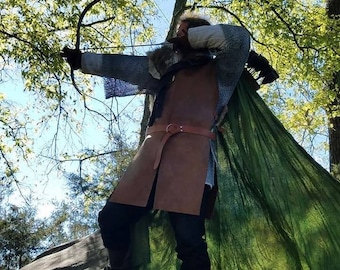 Medieval Ranger Cloak "Forest Camouflage" (hand dyed)