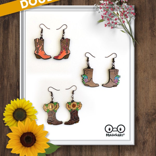 Unleash Your Style with Adorkable Cowgirl Boot Earring Trio! Sassy, Sunny, Sweet