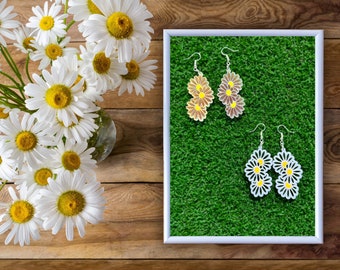 Daisy earrings in two Adorkable styles.