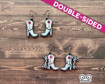 Cowgirl Boot Earrings, Western Flair, Bridal Party