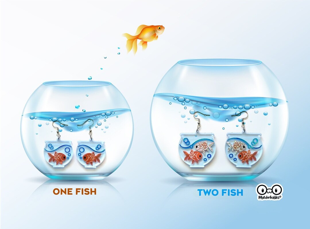 One Fish, Two Fish - Such Adorable Goldfish Earrings! Cute, Double ...