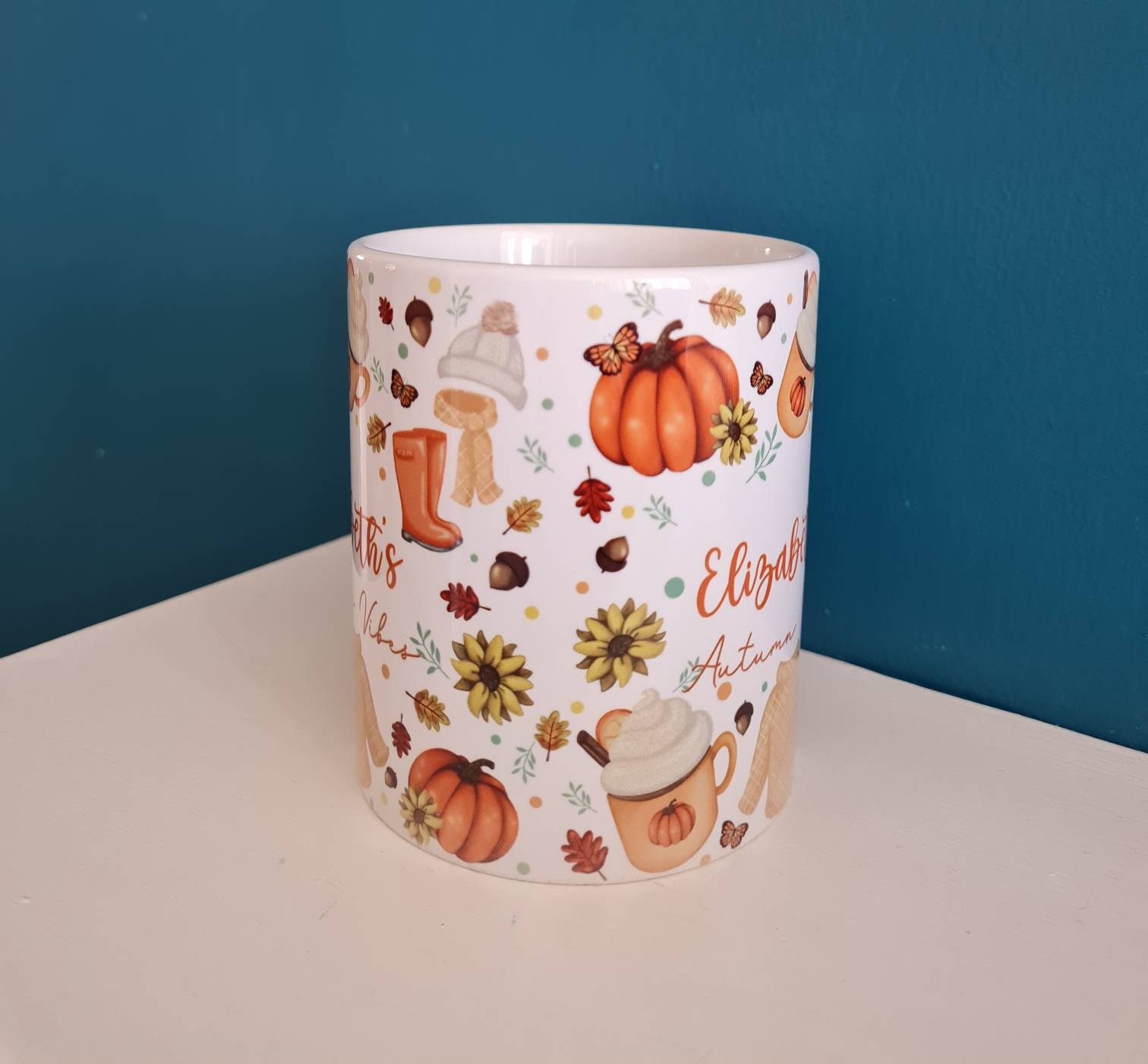 Discover Personalised Autumn Mug, Autumn Mug, Autumn Cup, Pumpkin