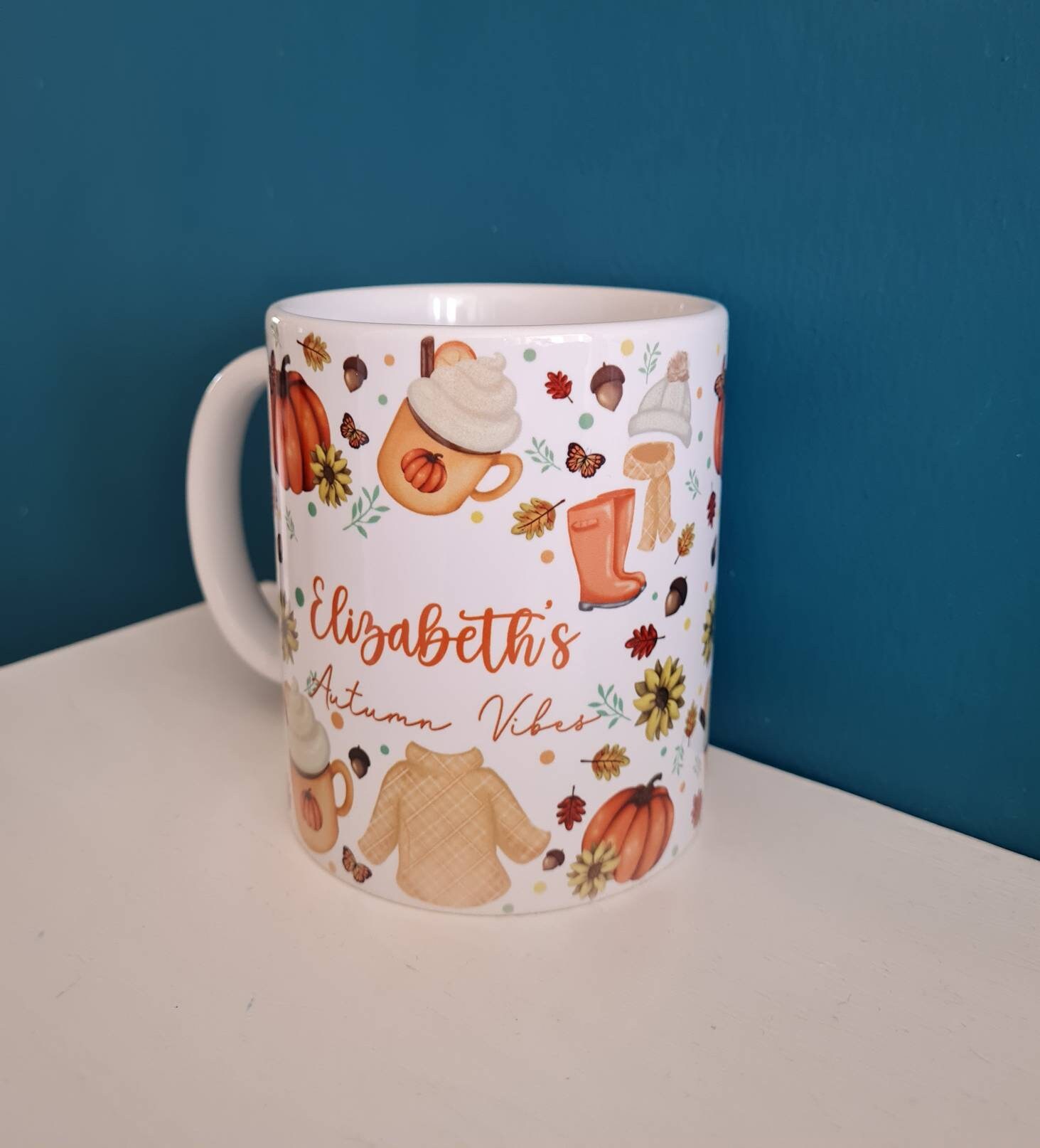 Discover Personalised Autumn Mug, Autumn Mug, Autumn Cup, Pumpkin