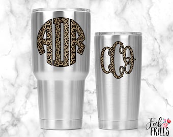 Monogrammed Leopard Tumbler {No Vinyl}
