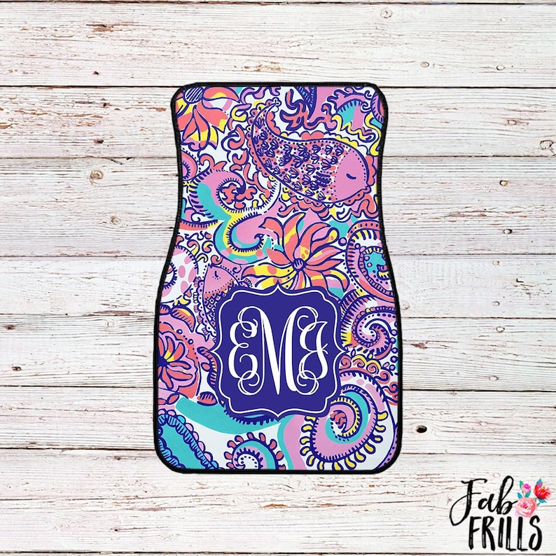 Monogrammed Designer Inspired Car Mats Sea Be Seen Etsy