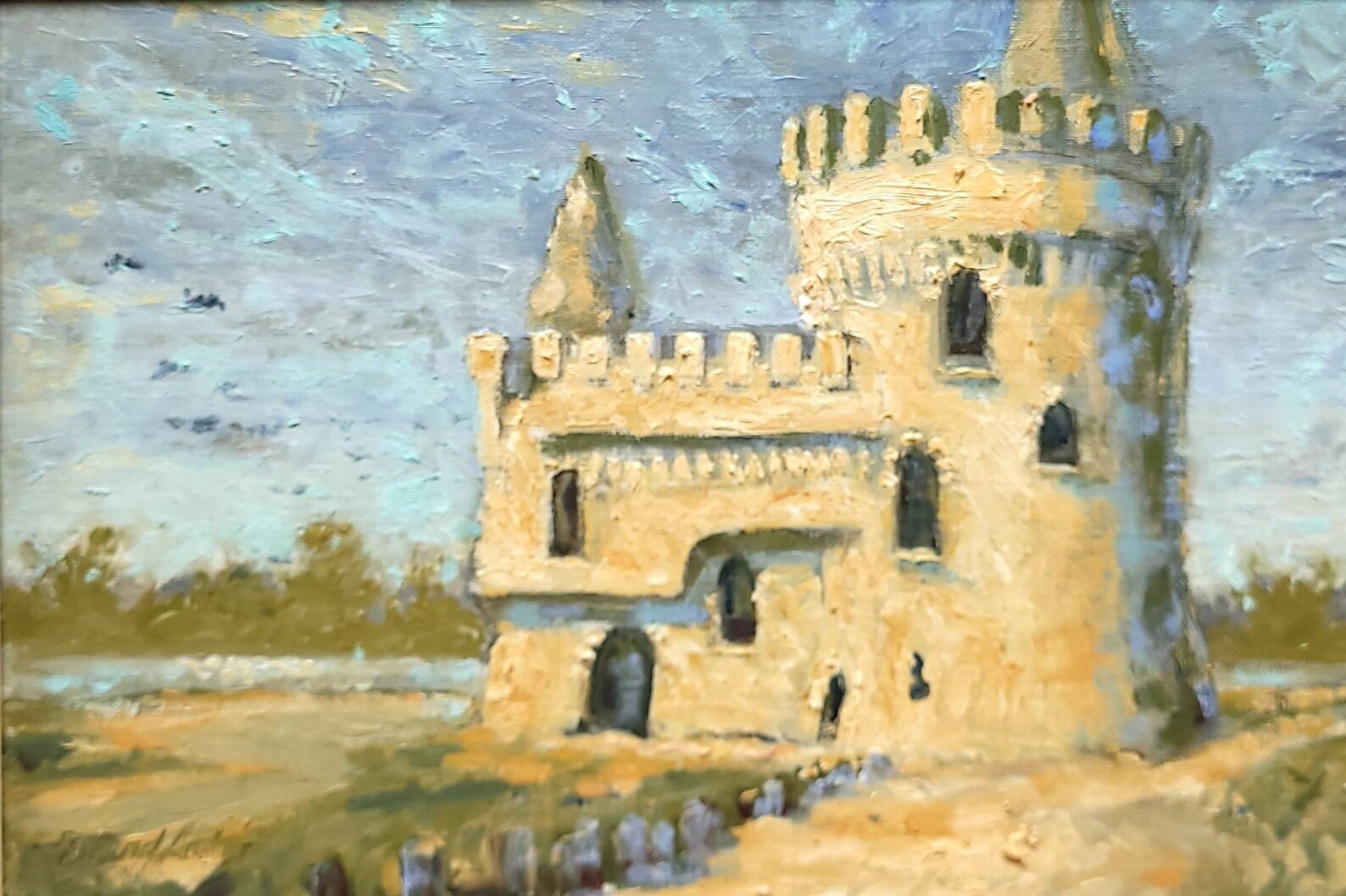 Home decor original oil painting castle painting wall art Etsy