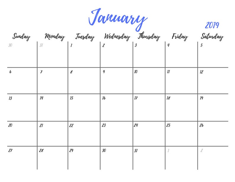 printable-2019-calendar-monthly-pdf-wall-calendar-desk-etsy