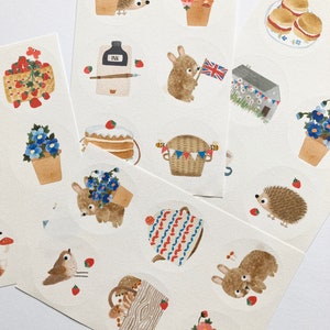 Stickers mai - Stickers couronnement du roi - Stickers britanniques - Stickers thé de l'après-midi