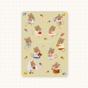 Carte postale Souris printanière