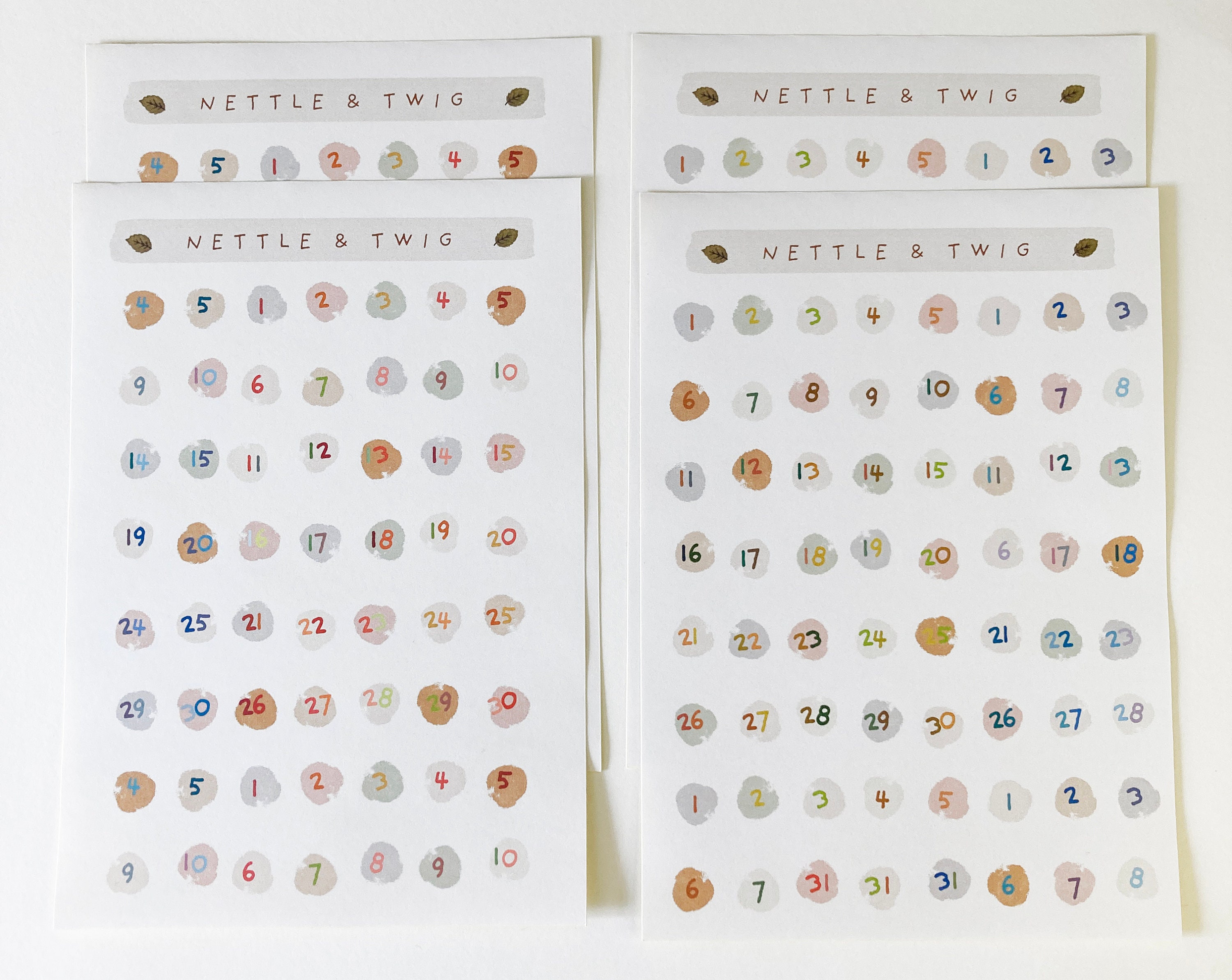 Number Stickers - Cut Your Own Stickers - Cut Out Numbers - Etsy