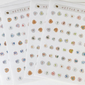 Cijferstickers - Knip je eigen stickers - Knip cijfers uit