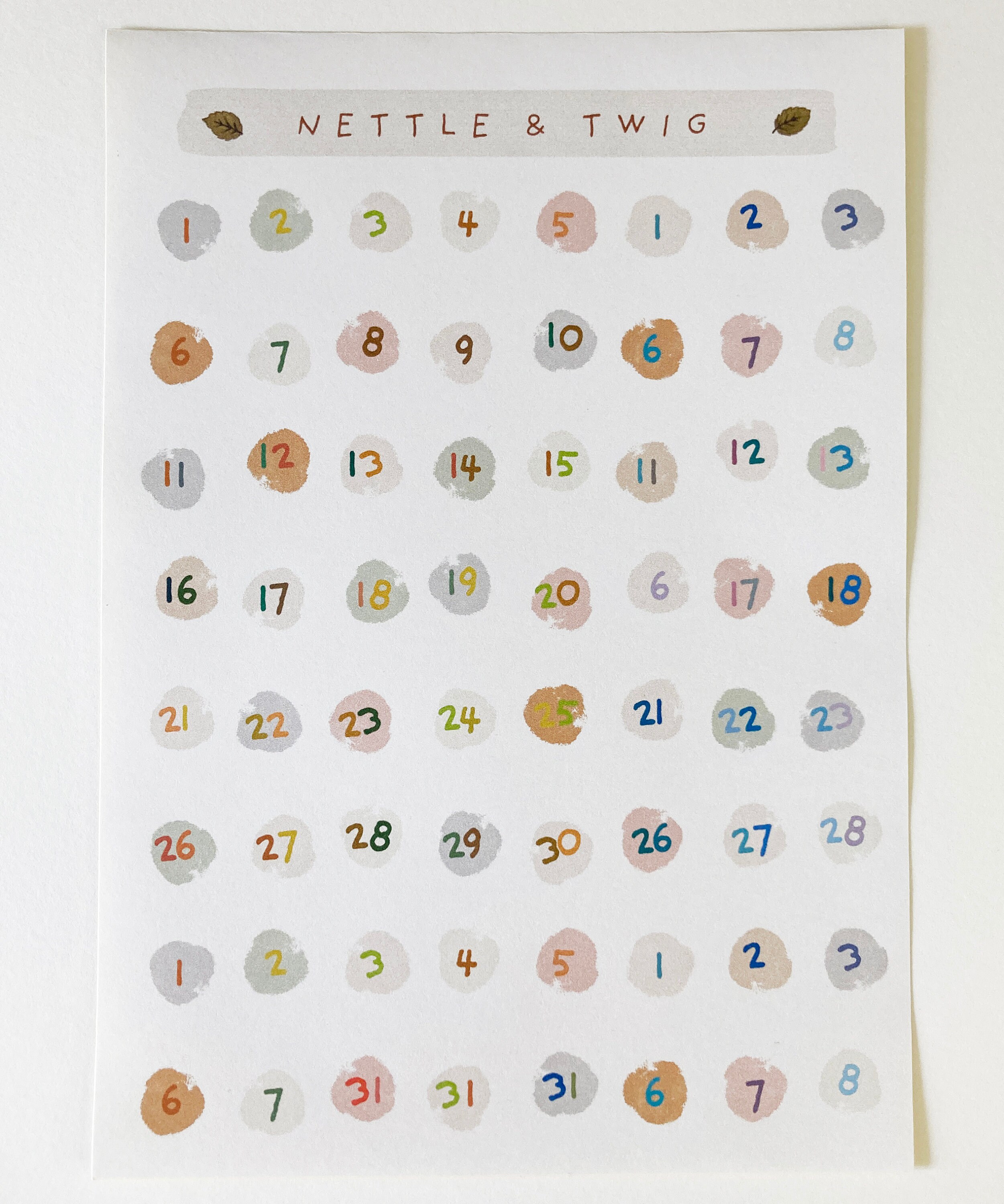 Number Sticker Invidual Number Stickers - Cut Your Own Stickers - Cut Out Numbers - Etsy