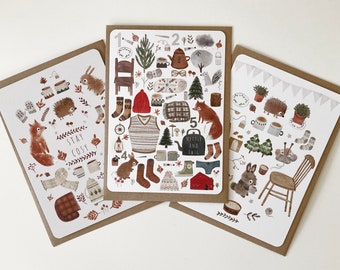 Stay Cosy Postcards - Cosy Winter Postcards - Cosy Postcards - Cozy Postcards - Stay Cozy Postcards - Cosy Hygge Postcards