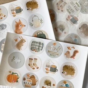 Cosy Hygge Stickers, Stickers, Paper Stickers, Cosy Stickers, Hygge Stickers, Cute Stickers, Scrapbooking, Journaling, Easy Peel Stickers