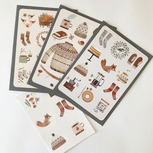 Cartes postales chaleureuses et heureuses - Lot de 3 cartes postales - Cartes postales confortables - Cartes postales préférées - Cartes postales Hygge