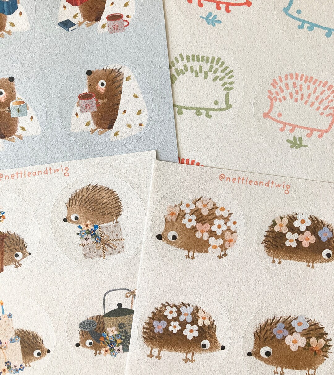 Hedgehog Stickers I Love Hedgehogs Cute Hedgehog Stickers Etsy
