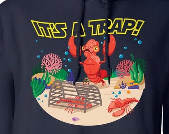 It'S A Trap! Admiral Ackbar Hoodie // Star Wars // Darth Vader // Death Star // Luke Skywalker // Han Solo