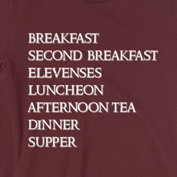 Second Breakfast Tee // Hobbit Meals // Elevenses Luncheon Afternoon Tea // LOTR // Tolkien // Lord of the Rings // Merry and Pippin