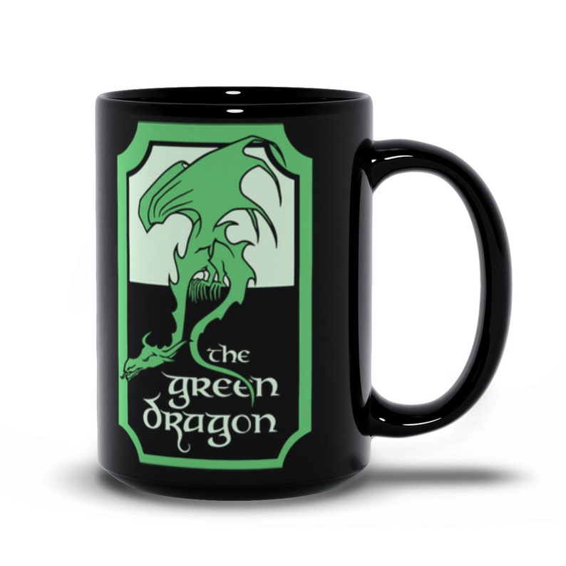 The Green Dragon Mug // Lord Of The Rings // Lotr // Tolkien // Gandalf // Frodo Baggins // Samwise Gamgee image 2