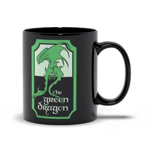 The Green Dragon Mug // Lord Of The Rings // Lotr // Tolkien // Gandalf // Frodo Baggins // Samwise Gamgee image 1