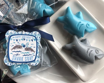 Shark Birthday Soap Party Favors - 6, 12 or 20 Packs