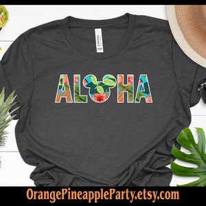 Adult Aloha Mouse Hawaii Travel Unisex Short Sleeve Tee Bella + Canvas 3001
