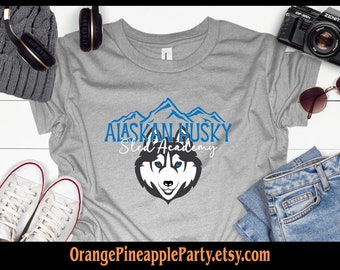 Youth Alaskan Husky Sled Academy Travel Tee - Unisex Sizing, Jersey Short Sleeve Tee Bella + Canvas 3001Y