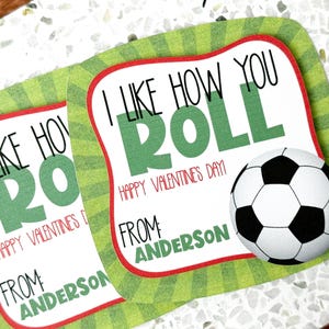 Soccer Valentine - Personalized School Valentines, Classroom Exchange, Kids Valentines, Valentine&#39;s Day Cards, Love Notes, Note Cards