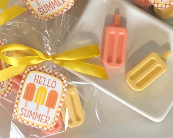 Hello Summer Popsicle Soap Party Favors - 6, 12 or 20 Packs