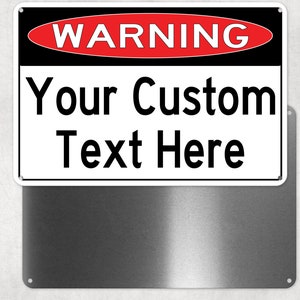 Your Custom Text Metal Warning Sign, Personalized Aluminum Sign,Man Cave, Novelty Gift