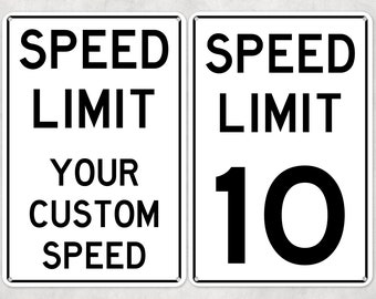 Your Custom Speed Limit Sign, Personalized Aluminum Sign, Man Cave, Novelty Gift, Birthday Party Sign